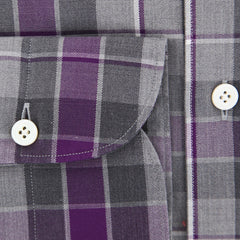 Finamore Napoli Purple Plaid Shirt - Extra Slim - (2018022811) - Parent