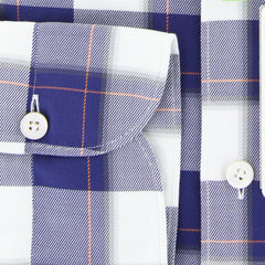 Finamore Napoli Blue Plaid Shirt - Extra Slim - (FNTYO8402221SIMZ) - Parent