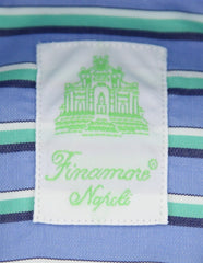 Finamore Napoli Light Blue Striped Shirt - Extra Slim - (FNTYOLUI4) - Parent
