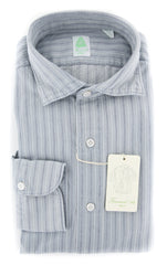 Finamore Napoli Gray Striped Shirt - Extra Slim - (FN850010) - Parent