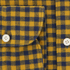 Finamore Napoli Yellow Check Shirt - Extra Slim - (F116182) - Parent