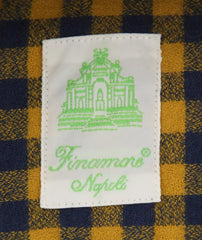 Finamore Napoli Yellow Check Shirt - Extra Slim - (F116182) - Parent