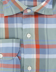 Finamore Napoli Olive Plaid Shirt - Extra Slim - (FN0925) - Parent