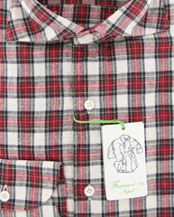 Finamore Napoli Red Plaid Shirt - Extra Slim - (2018022615) - Parent