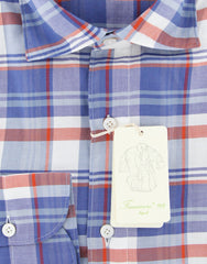 Finamore Napoli Blue Plaid Shirt - Extra Slim - (201802231) - Parent