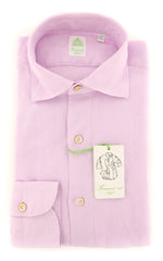 Finamore Napoli Pink Solid Shirt - Extra Slim - 14.5/37 - (F111183)