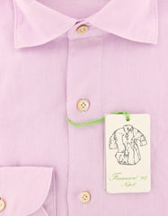 Finamore Napoli Pink Solid Shirt - Extra Slim - (F111183) - Parent