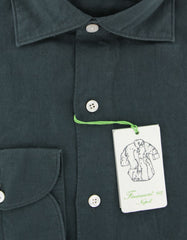 Finamore Napoli Dark Green Shirt - Extra Slim - (F181814) - Parent