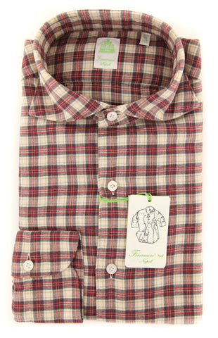 Finamore Napoli Beige Shirt - Extra Slim