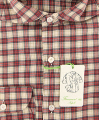 Finamore Napoli Beige Plaid Shirt - Extra Slim - (2018030211) - Parent