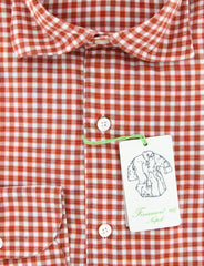 Finamore Napoli Red Plaid Shirt - Extra Slim - (2018022627) - Parent