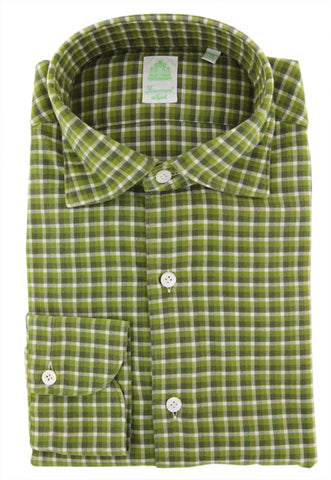 Finamore Napoli Green Shirt - Extra Slim