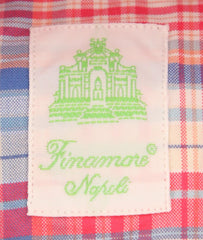 Finamore Napoli Pink Plaid Cotton Shirt - Extra Slim - (IQ) - Parent