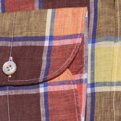 Finamore Napoli Multi-Colored Check Linen Shirt - Extra Slim - (1500) - Parent
