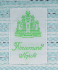 Finamore Napoli Light Blue Striped Cotton Shirt - Extra Slim (PI) - Parent