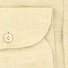 Finamore Napoli Beige Solid Shirt - Extra Slim - (2018022832) - Parent