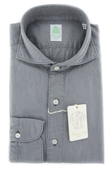 Finamore Napoli Gray Shirt - Extra Slim - 15/38 - (WAC12900303)