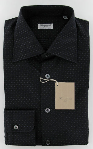 Finamore Napoli Black Shirt – Size: 15.5 US / 39 EU