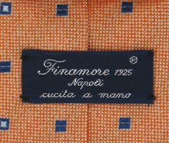 Finamore Napoli Orange Silk Tie