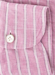 Finamore Napoli Pink Button-Front Shirt Large