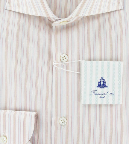 Finamore Napoli Orange Shirt – Size: 16 US / 41 EU