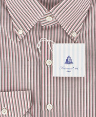 Finamore Napoli Pink Cotton Plain Weave Shirt 16/41