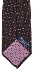 Finamore Napoli Brown Floral Tie - 3.25" x 58" - (TIEFLRX206)