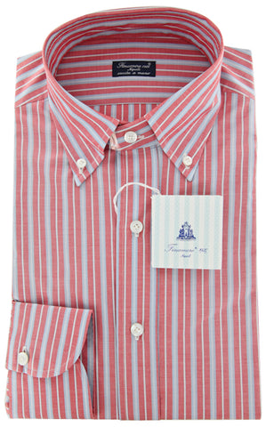 Finamore Napoli Red Shirt – Size: 17 US / 43 EU