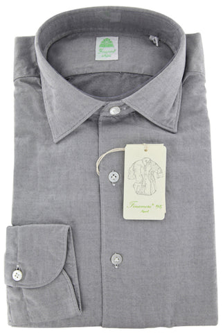 Finamore Napoli Light Gray Shirt – Size: L US / L EU