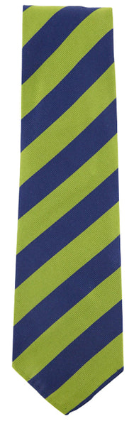 Finamore Napoli Green Striped Tie - 3.25" x 58" - (TIESTRX197)
