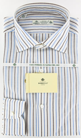 Luigi Borrelli Brown Shirt – Size: 15.75 US / 40 EU