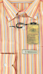 Luigi Borrelli Orange Striped Shirt - Extra Slim - (GB4308) - Parent