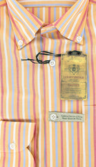 Luigi Borrelli Orange Striped Shirt - Extra Slim - (GB4308) - Parent