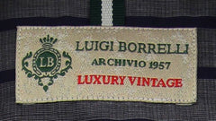 Luigi Borrelli Navy Blue Striped Cotton Shirt - X Slim - (GB4330) - Parent