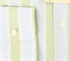 Luigi Borrelli Green Striped Shirt - Slim - (GB5841) - Parent