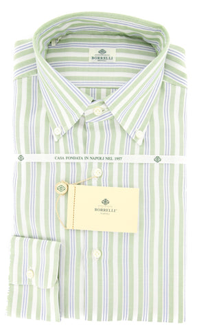 Luigi Borrelli Green Shirt - Extra Slim