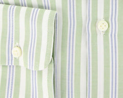 Luigi Borrelli Green Striped Shirt - Extra Slim - (GB5865) - Parent
