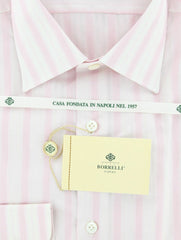 Luigi Borrelli Pink Striped Cotton Shirt - Extra Slim - (GB6142) - Parent