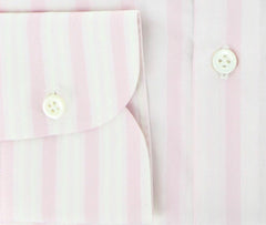 Luigi Borrelli Pink Striped Cotton Shirt - Extra Slim - (GB6142) - Parent