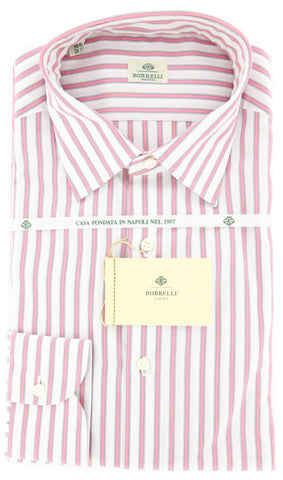 Luigi Borrelli Pink Shirt – Size: 17 US / 43 EU
