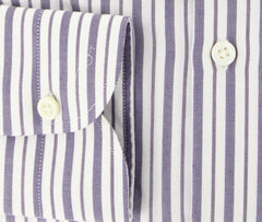 Luigi Borrelli Purple Striped Cotton Shirt - Extra Slim - (GB6770) - Parent