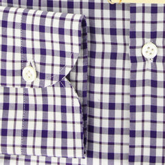 Luigi Borrelli Purple Plaid Cotton Shirt - Extra Slim - (GB7221) - Parent