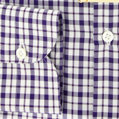 Luigi Borrelli Purple Plaid Cotton Shirt - Extra Slim - (GB7221) - Parent