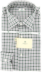 Luigi Borrelli Green Plaid Shirt - Extra Slim - (GB7426) - Parent