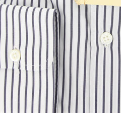 Borrelli Gray Striped Shirt - Extra Slim - 17/43 - (EV5201LEONARDO)