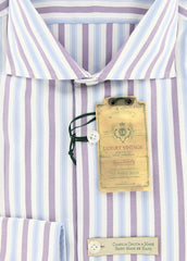 Luigi Borrelli Purple Striped Shirt - Extra Slim - (GB8311) - Parent