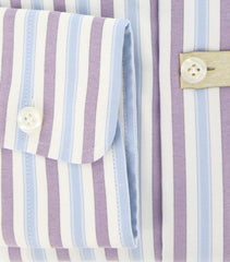 Luigi Borrelli Purple Striped Shirt - Extra Slim - (GB8311) - Parent