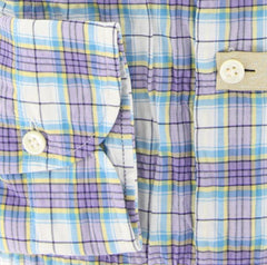 Luigi Borrelli Purple Plaid Cotton Shirt - Extra Slim - (GB8595) - Parent