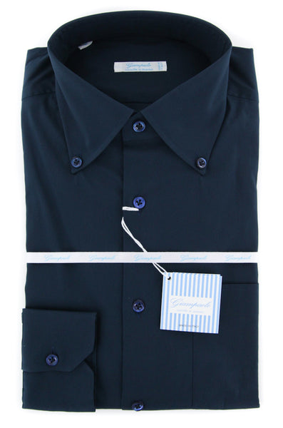 Giampaolo Dark Blue Solid Shirt - Extra Slim - (608TS51777STEF) - Parent