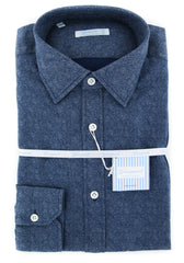 Giampaolo Navy Blue Paisley Shirt - Extra Slim - 15.5/39 - (618149673SE)